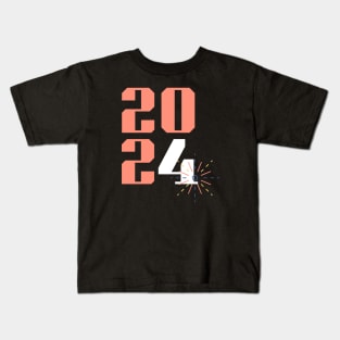 Happy New Year 2024 On Kids T-Shirt